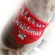 Load image into Gallery viewer, Dog Bandana - Merry Christmas