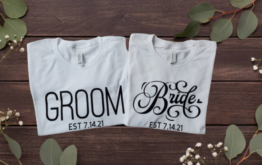 Nicole s Crafty Creations Bride Groom Shirts