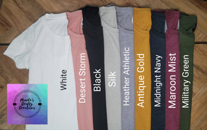 Ladies Fitted Tshirt Colors