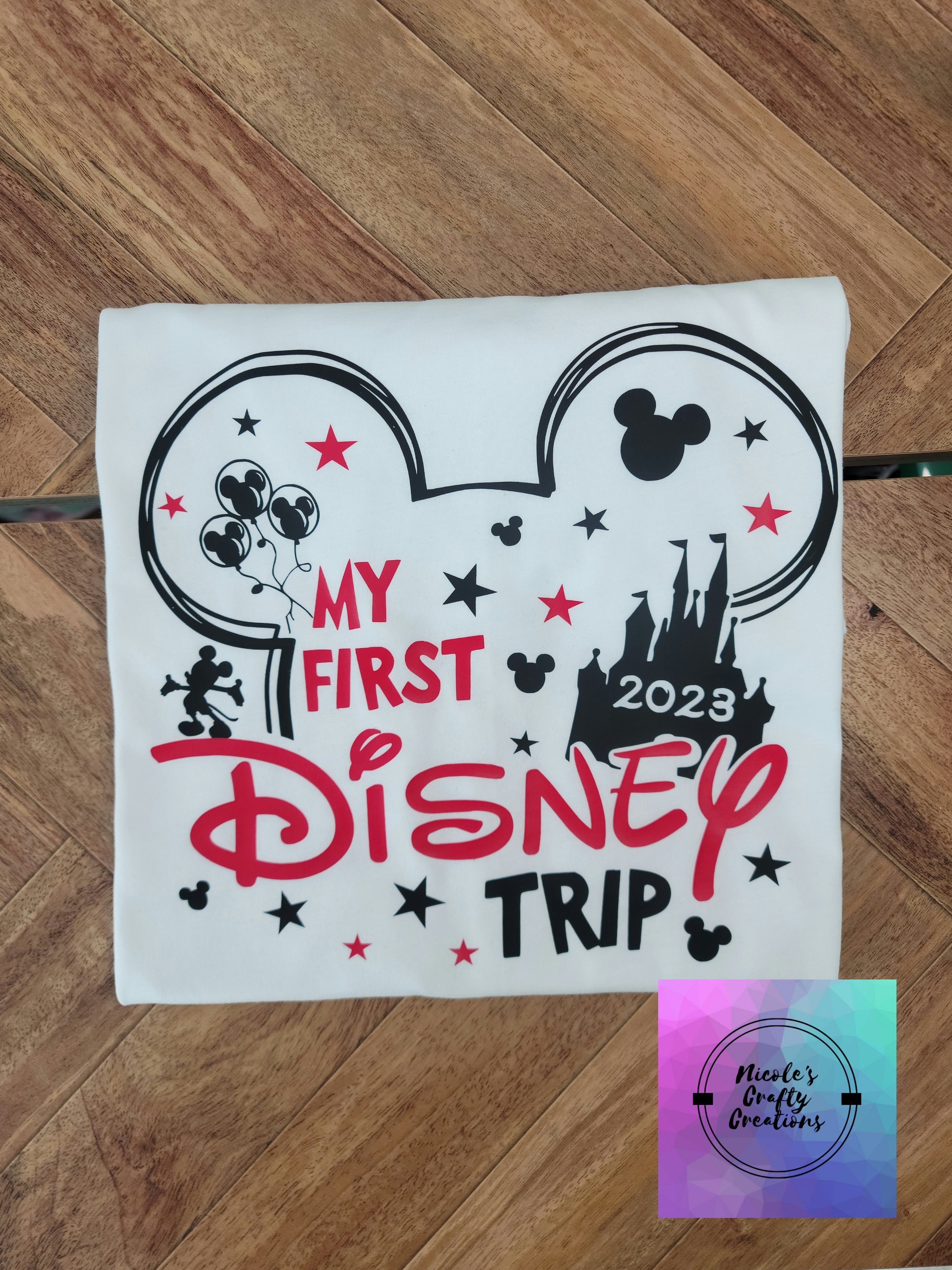 My First Trip to Disney GLITTER Shirt or Bodysuit infant, Toddler